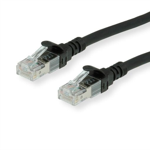 Roline Cat6a Network Cable - 10m Black U/UTP (UTP)