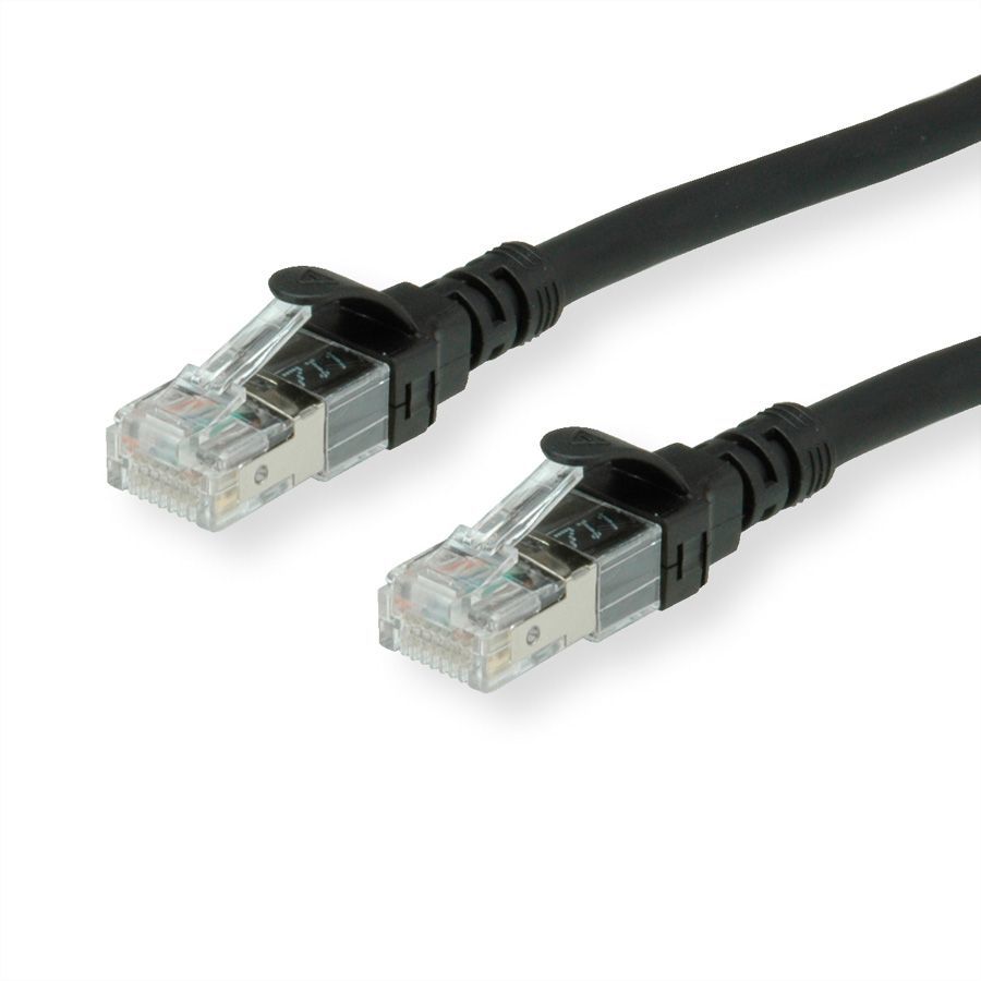 Roline Cat6a Network Cable - 10m Black U/UTP (UTP)