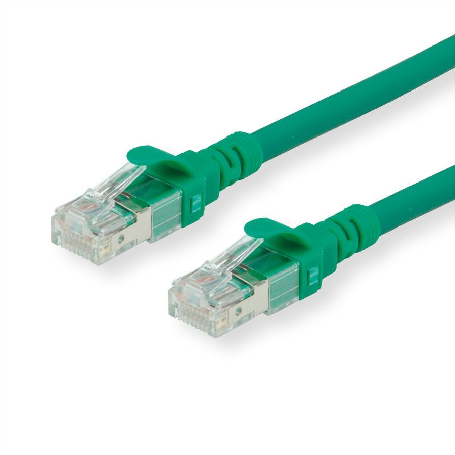 Roline Cat6a Network Cable, 2m Green S/FTP (S-STP)