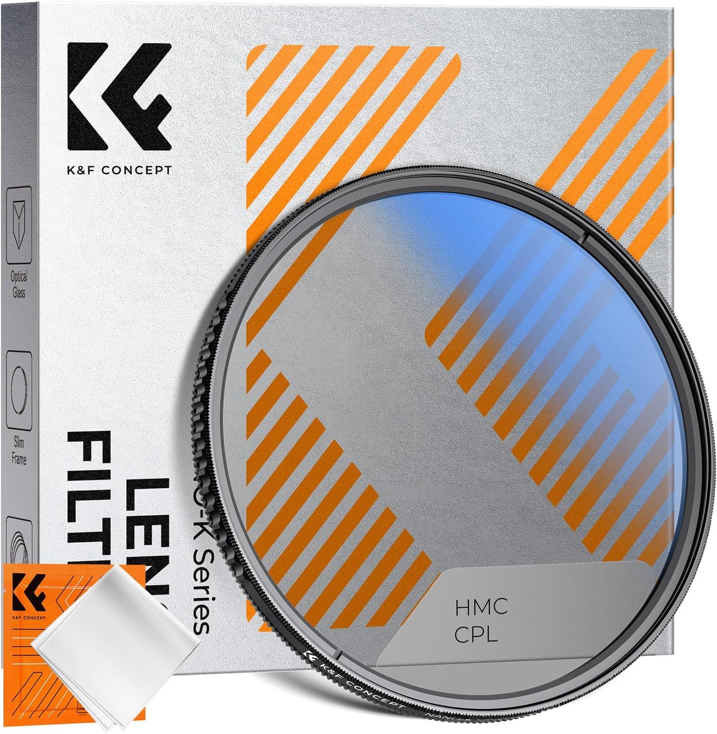 58mm Polarizing CPL Filter + Microfibre Cleaning Cloth, Packaged in Vacuum for Camera Lens