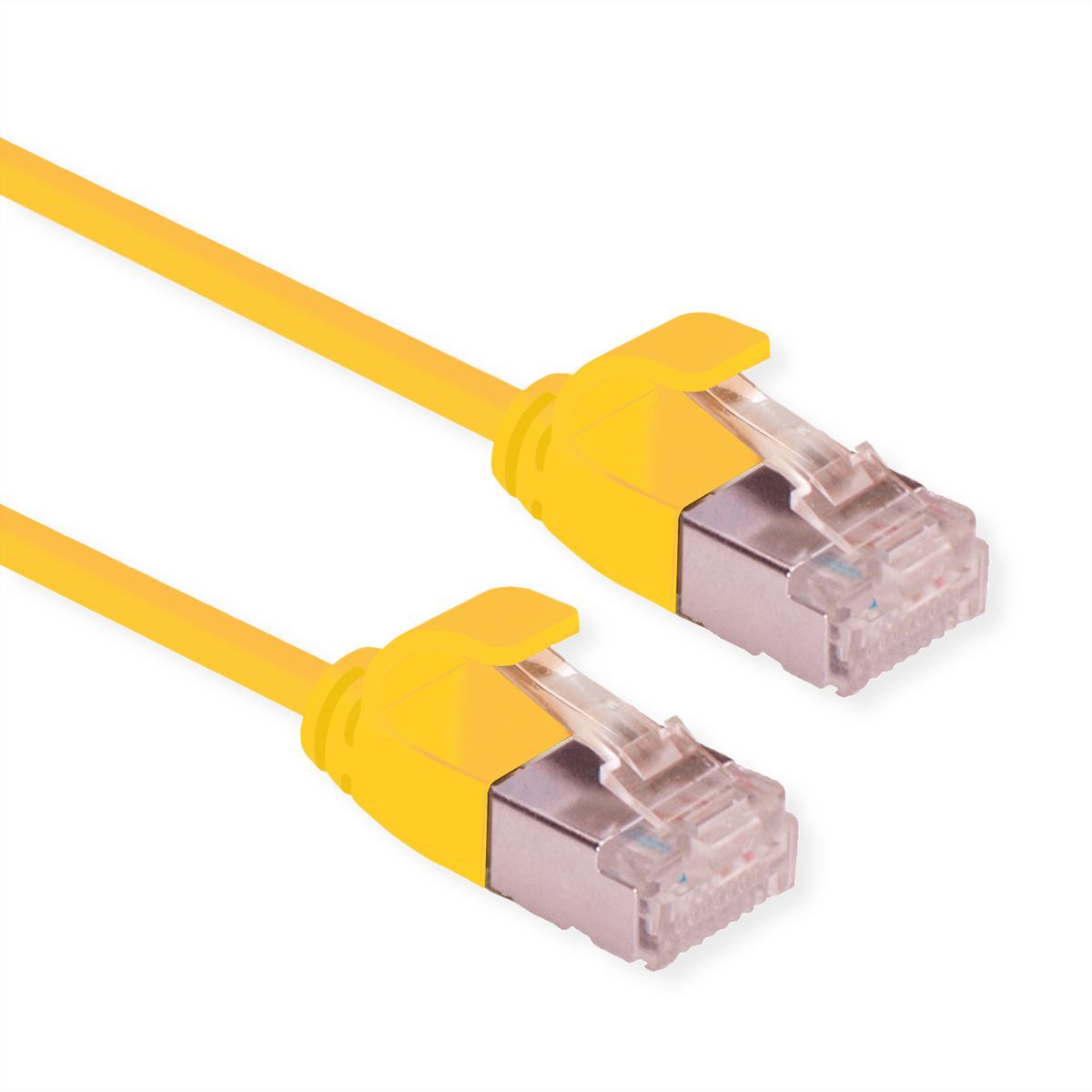 Roline Cat6a Network Cable, 0.3m, Yellow (U/FTP STP)