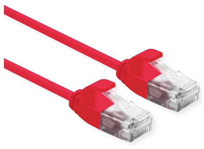 Roline Cat6a Network Cable, 0.15m, Red