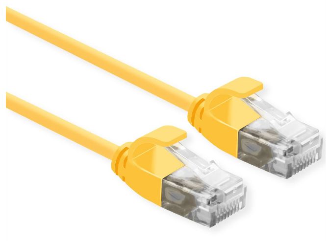 Roline Cat6a U/UTP Yellow Network Cable, 0.15m