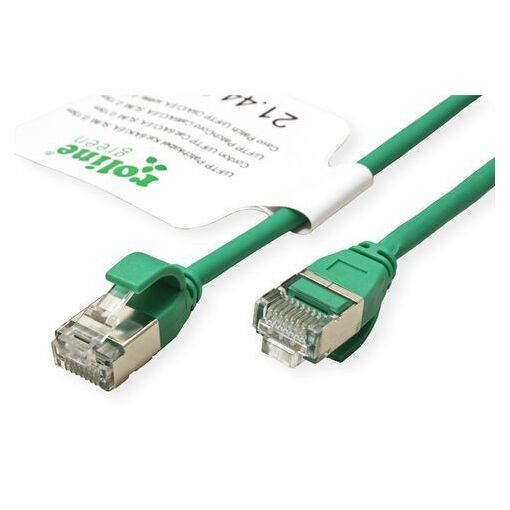 Roline Green Network Cable, 1.5m Cat6a U/FTP (STP)