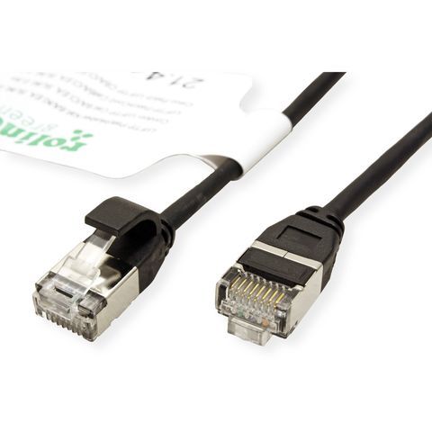 Roline Cat6a Network Cable, 0.15m, Black