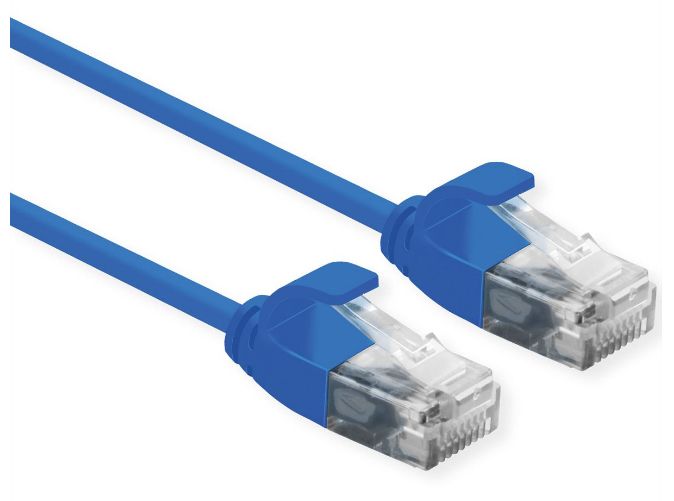 Roline Cat6a Network Cable, 0.5m, Blue (U/UTP)