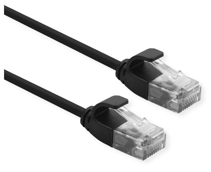Roline Cat6a Network Cable, 1m, Black (U/UTP)
