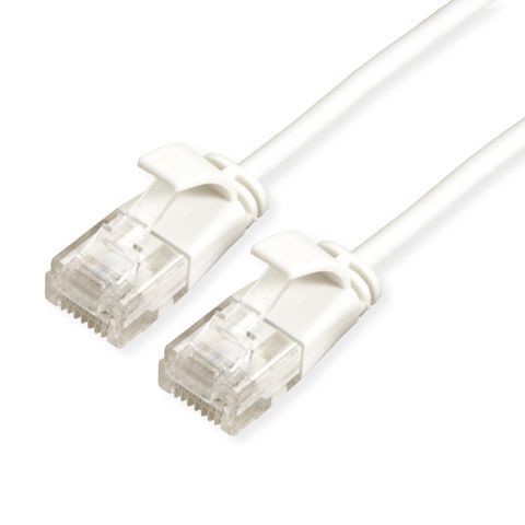 Roline Green Cat6a Network Cable - 0.15m, White, U/UTP
