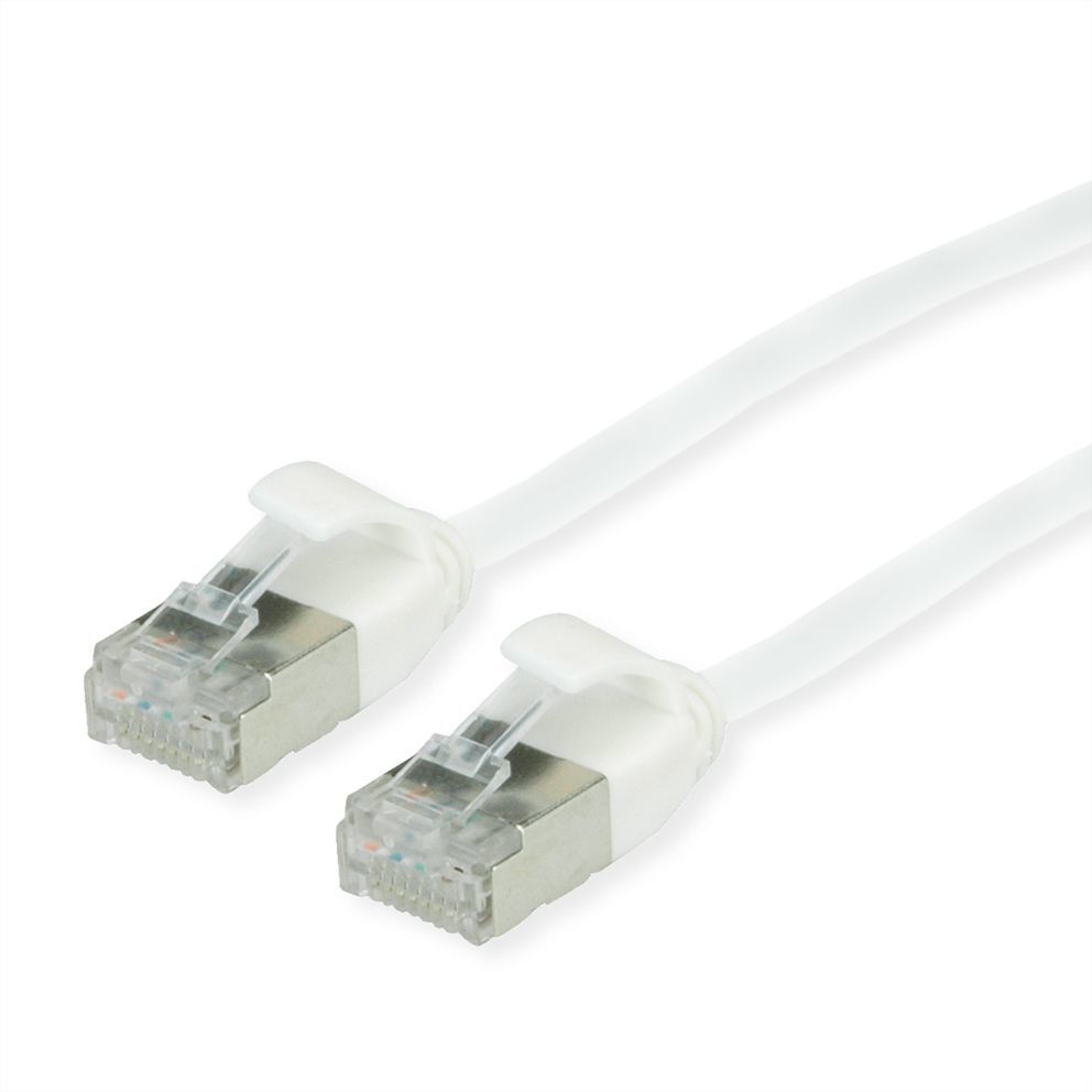 Roline Green Cat6a Network Cable - 3m, White, U/FTP (STP) RJ-45