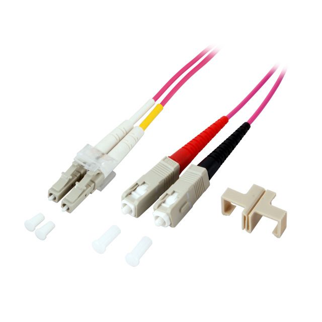 Efb Elektronik LC-SC 50/125µ Optical Fiber Cable 1m OM4 Pink