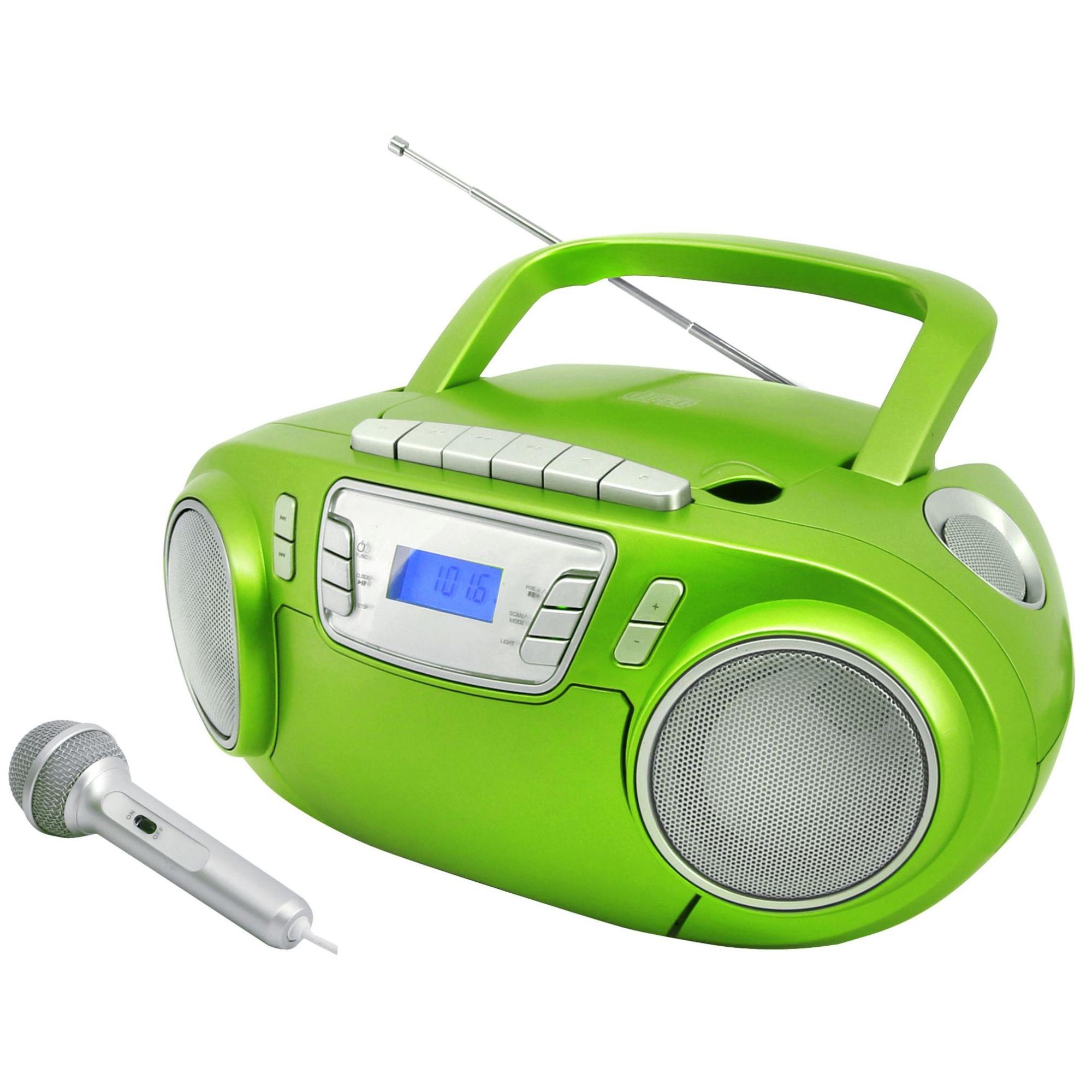 Soundmaster Analog CD Player SCD5800GR, 3W FM PLL Green/Silver
