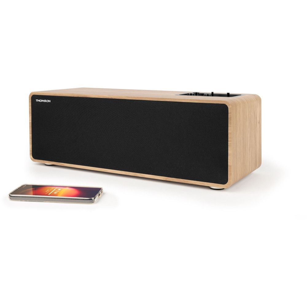 Haut-parleur Bluetooth Thomson - Bois et Noir
