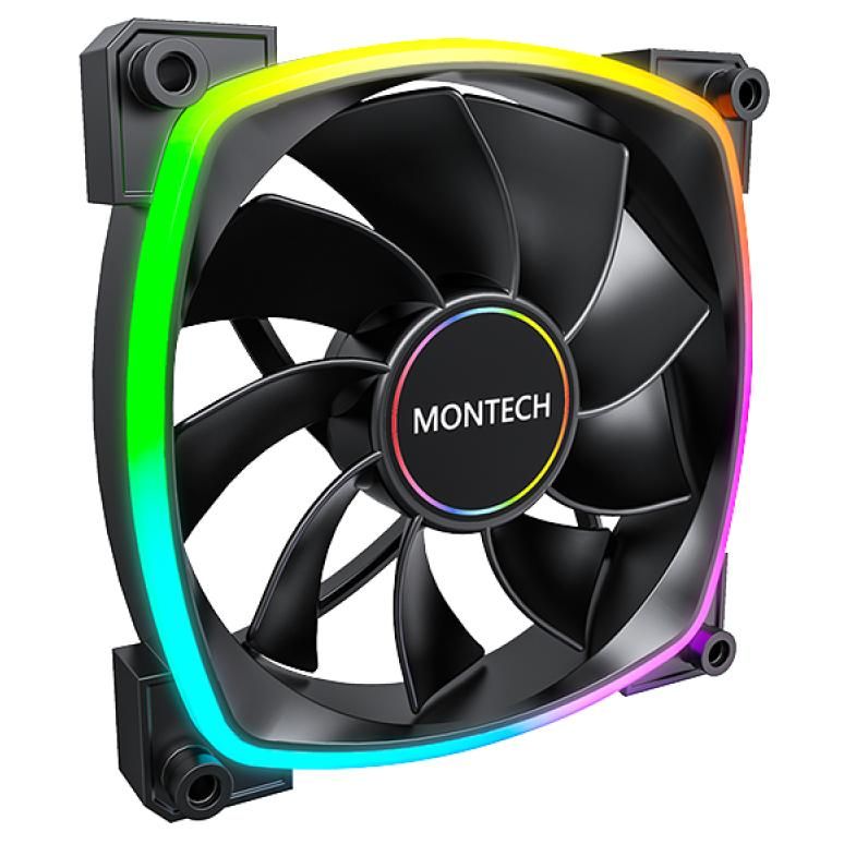 Montech RX140 PWM 14cm PC Case Fan Black
