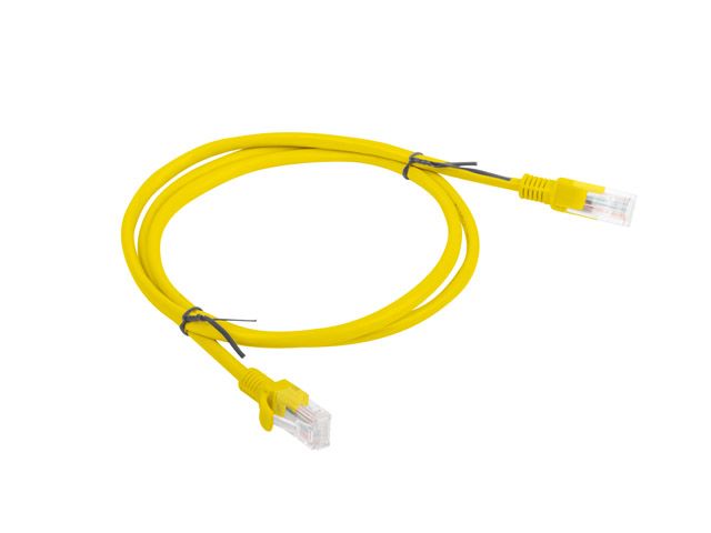 Lanberg Cat6 UTP Network Cable, 1m, Yellow