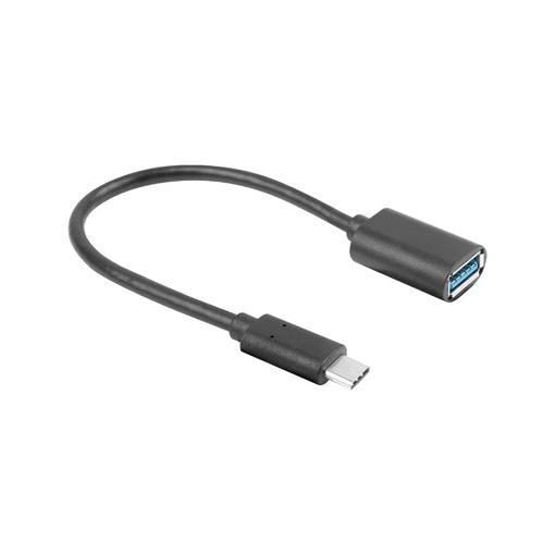 Lanberg USB 3.2 Gen 1 (3.1 Gen 1) Cable - 0.15m, Type-A to Type-C, Black
