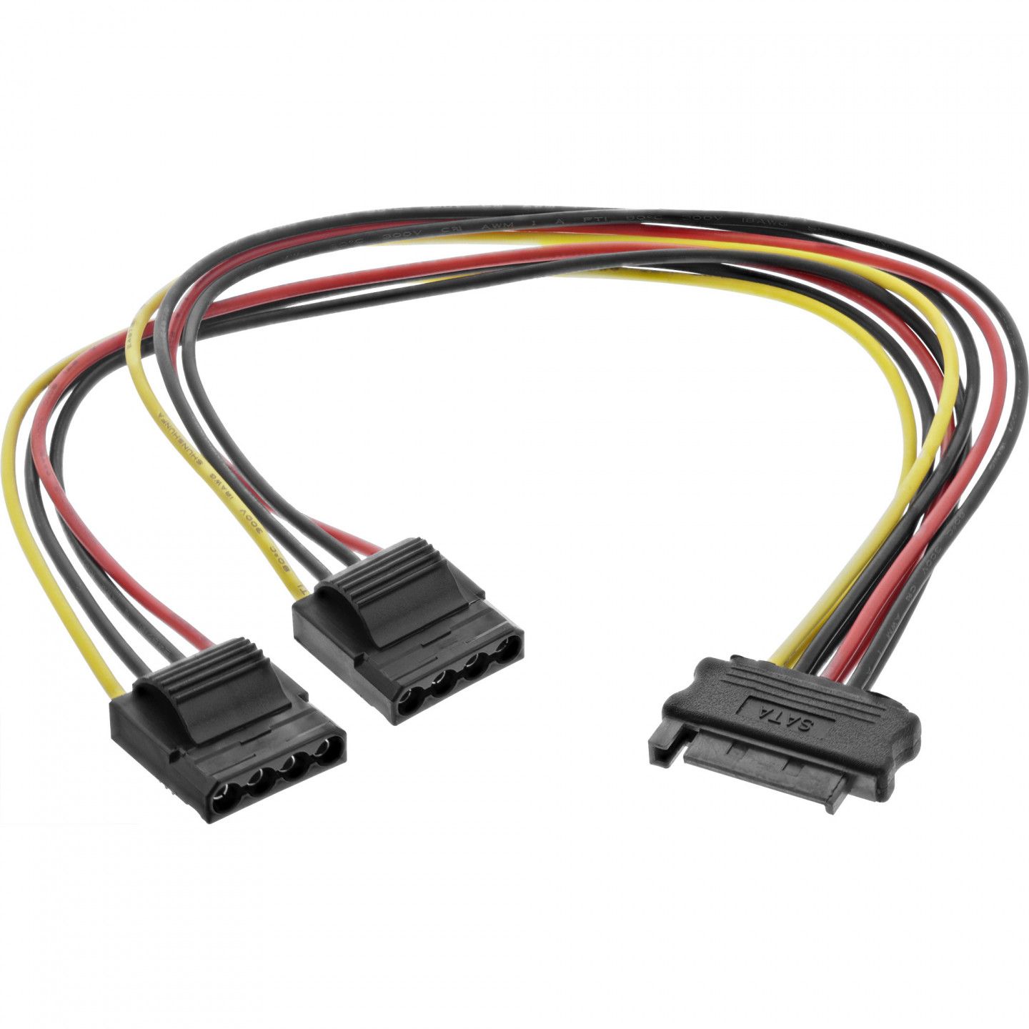 InLine SATA Cable 0.3m Multi-Color