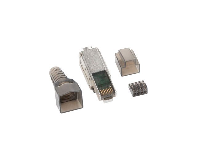 Conector macho Lanberg RJ-45, plateado