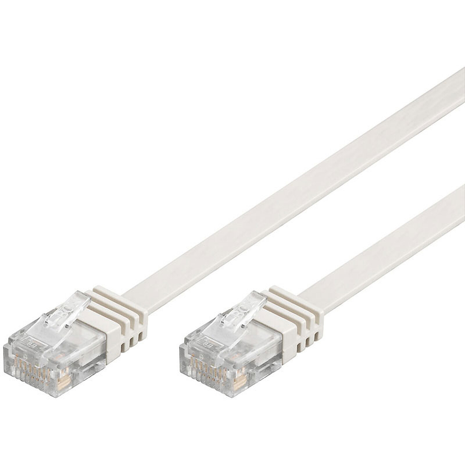 RJ45 flat cable cat 6 U/UTP 15 m (White)