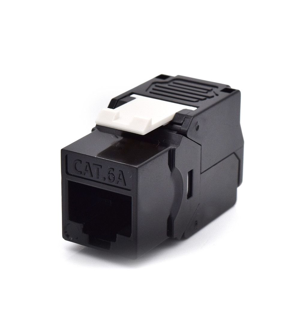 WP RJ45 Connector, Black/White