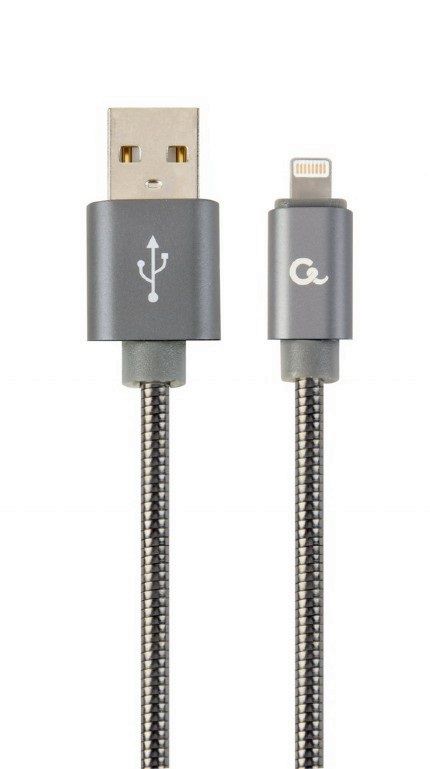 CableXpert Lightning Cable, 8ft Long, Gray