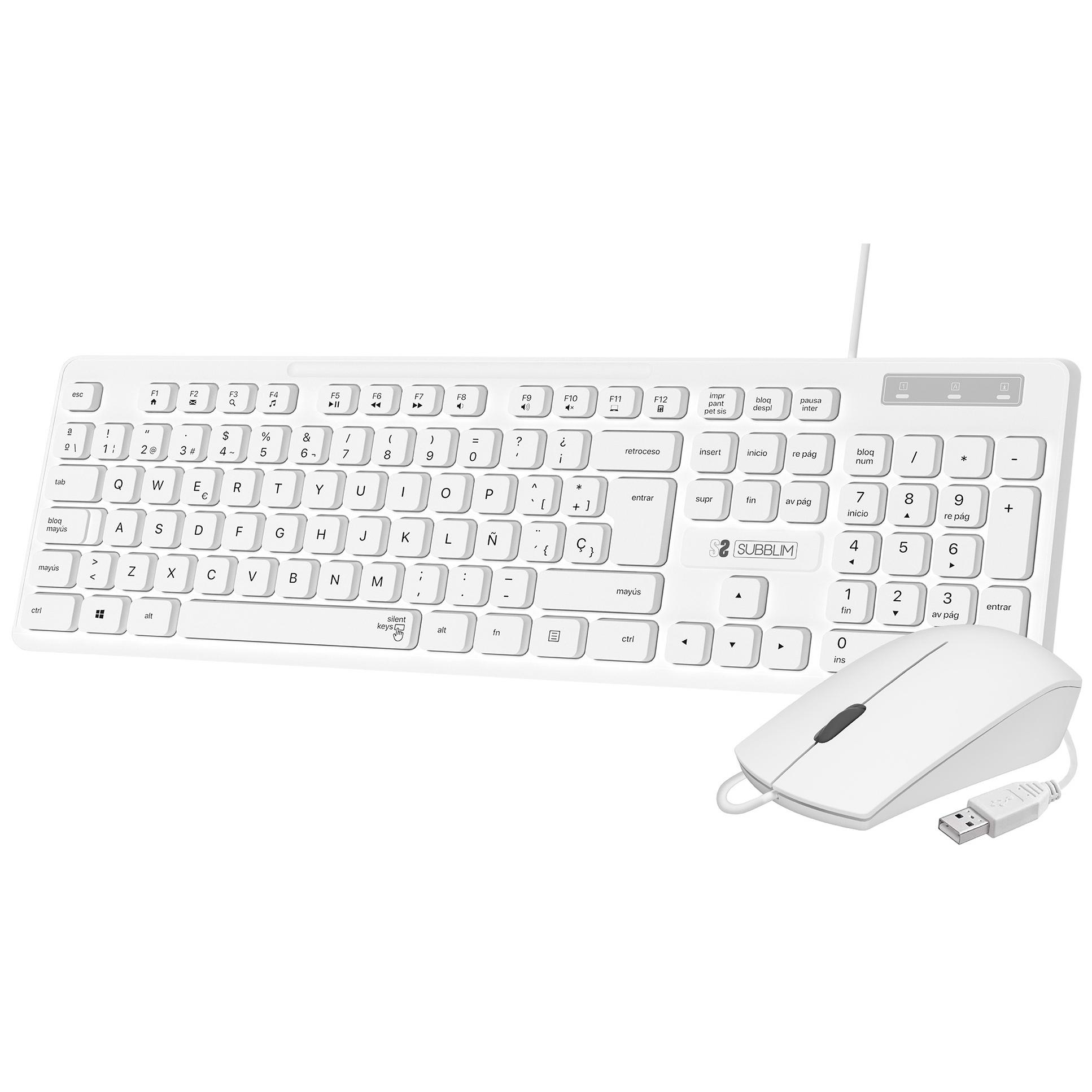 Ensemble clavier et souris Subblim universel