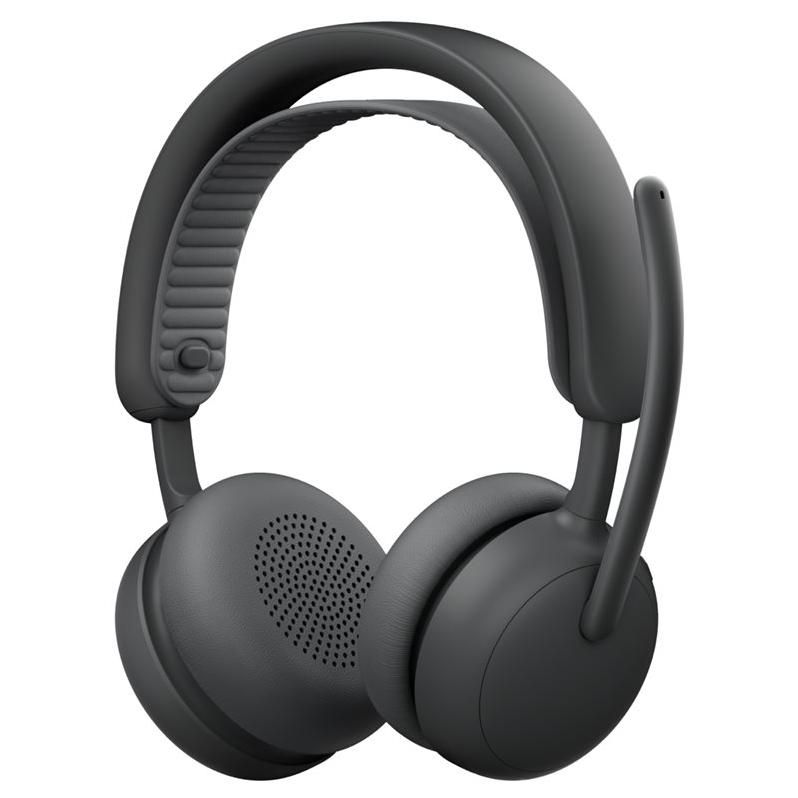 Auricular Logitech 2 ES para empresas - Auricular inalámbrico Bluetooth - Cancelación activa de ruido - USB-C - Grafito - Certificado UC