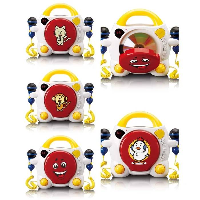 Lenco Kids Karaoke CD Player - Bluetooth 5.0 - 2 Microphones