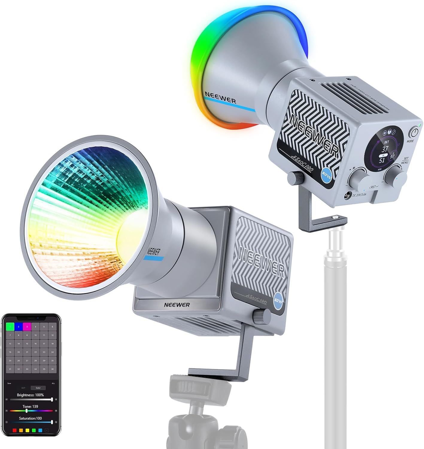 Neewer HS60C Pro 60W LED RGB Lighting
