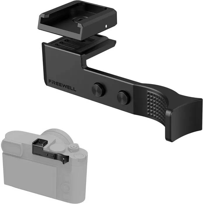 FREEWELL Leica Q3 Thumb Grip in Aluminum CNC with Grip and Silicone Padding