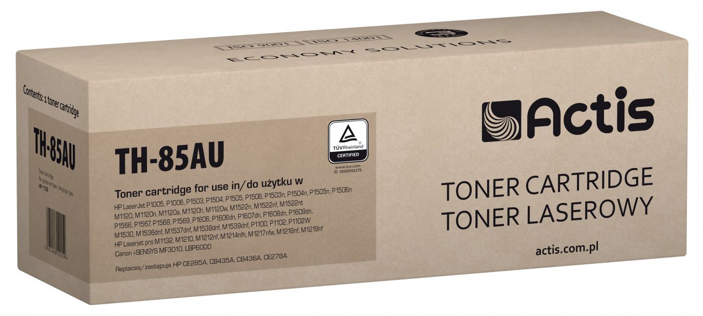 Actis Universal Toner TH-85AU for HP Printers, Replacement for HP CE285A, CE278A, CB435A, CB436A
