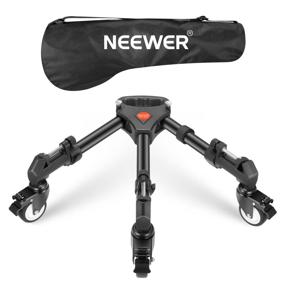Tripode robusto Neewer con ruedas giratorias de 7,6 cm, patas ajustables y bolsa para tripodes y soportes de luz (carga máxima 22,7 kg)