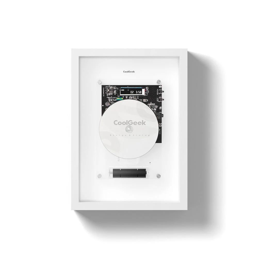 CoolGeek Portable Audio Player M1 with Replaceable Battery and Acrylic Panel - WHITE