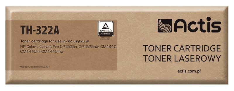 Actis TH-322A Toner Cartridge (HP 128A CE322A Equivalent, Standard, 1300 Pages, Yellow)