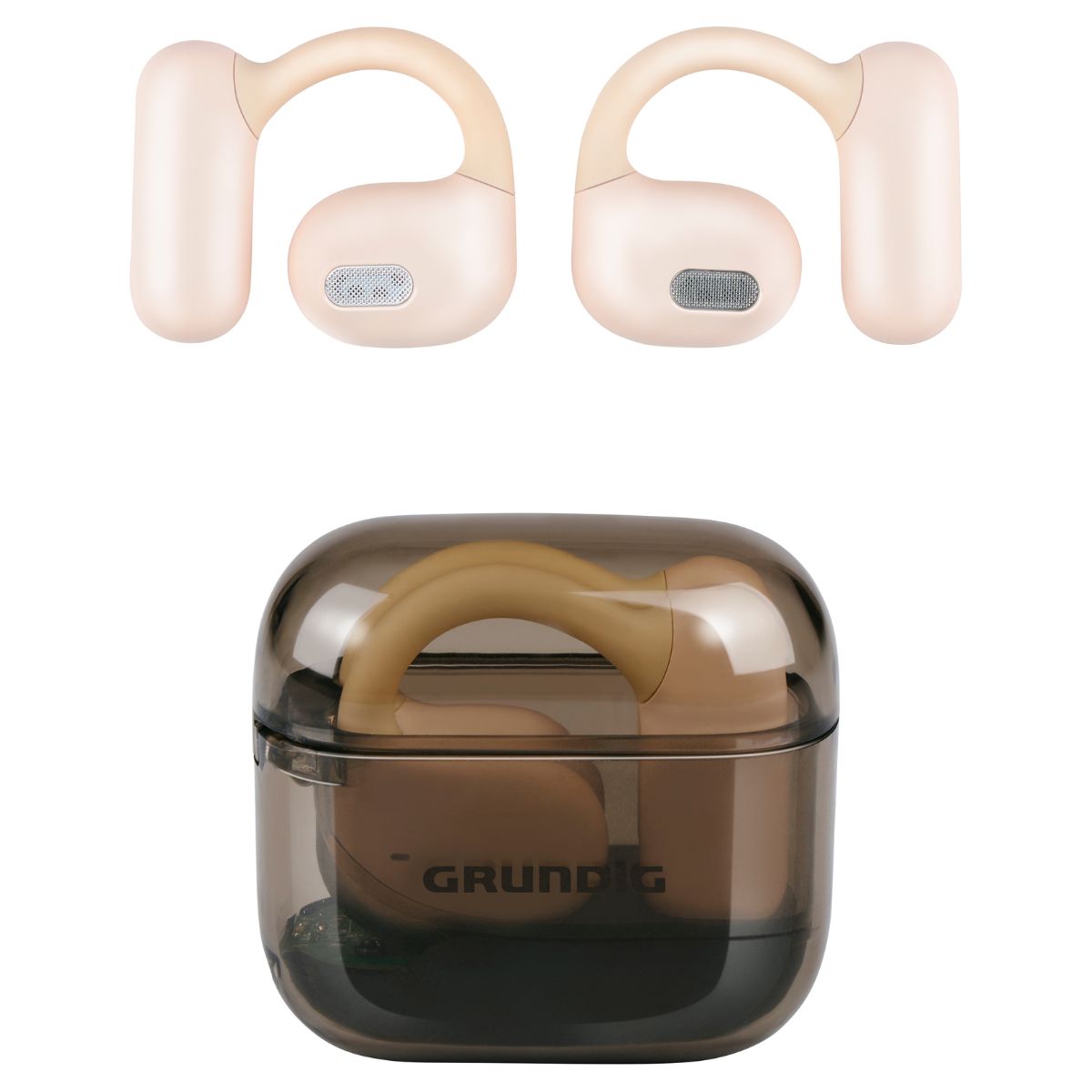Écouteurs Bluetooth sans fil Grundig - OWS avec fixation sécurisée, étui de recharge, chargement USB-C, autonomie 4 heures