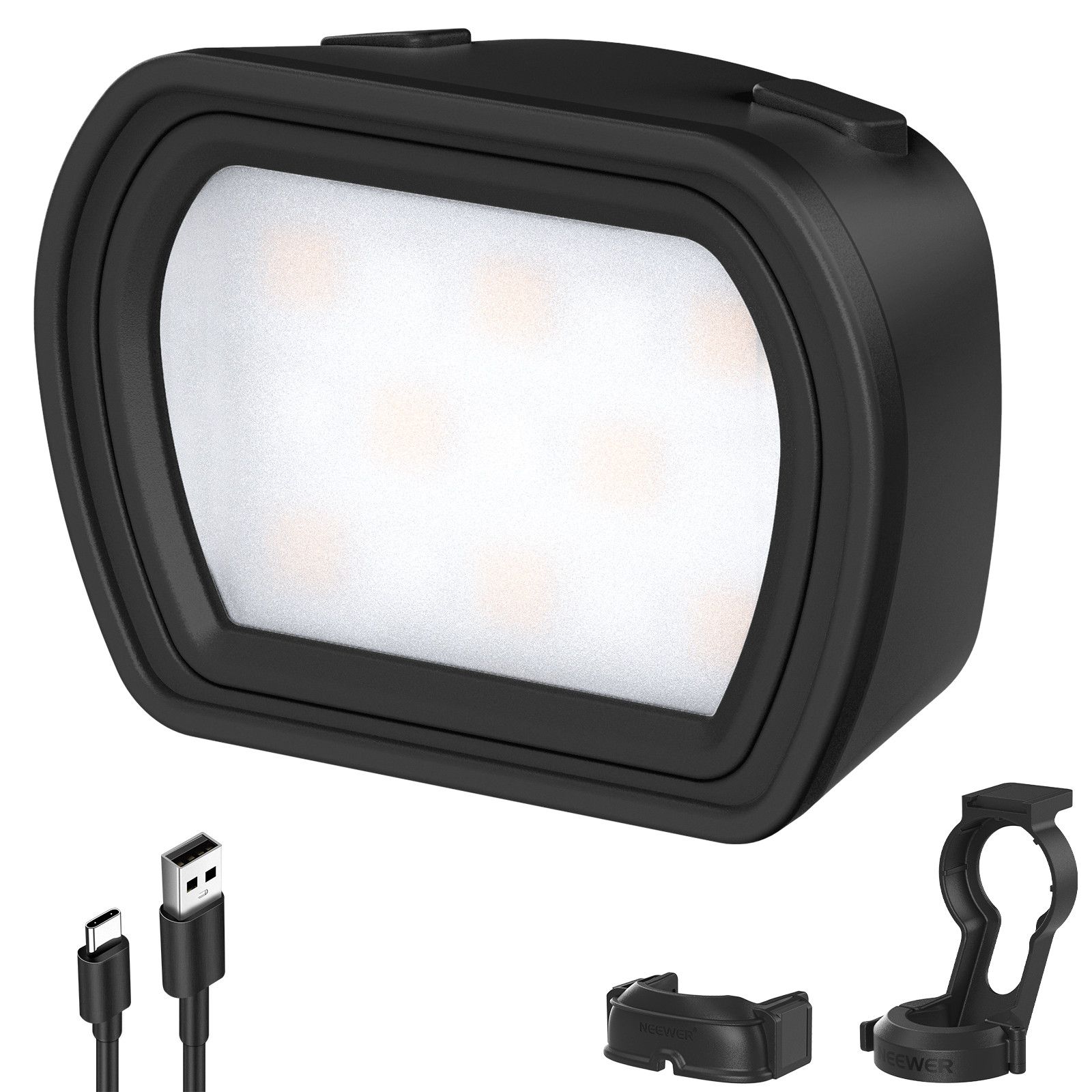 Neewer M21 Magnetic Auxiliary Light for DJI OSMO Pocket 3, USB-C Rechargeable LED Mini Light for Video Recording, Selfie, Vlogging and Photography