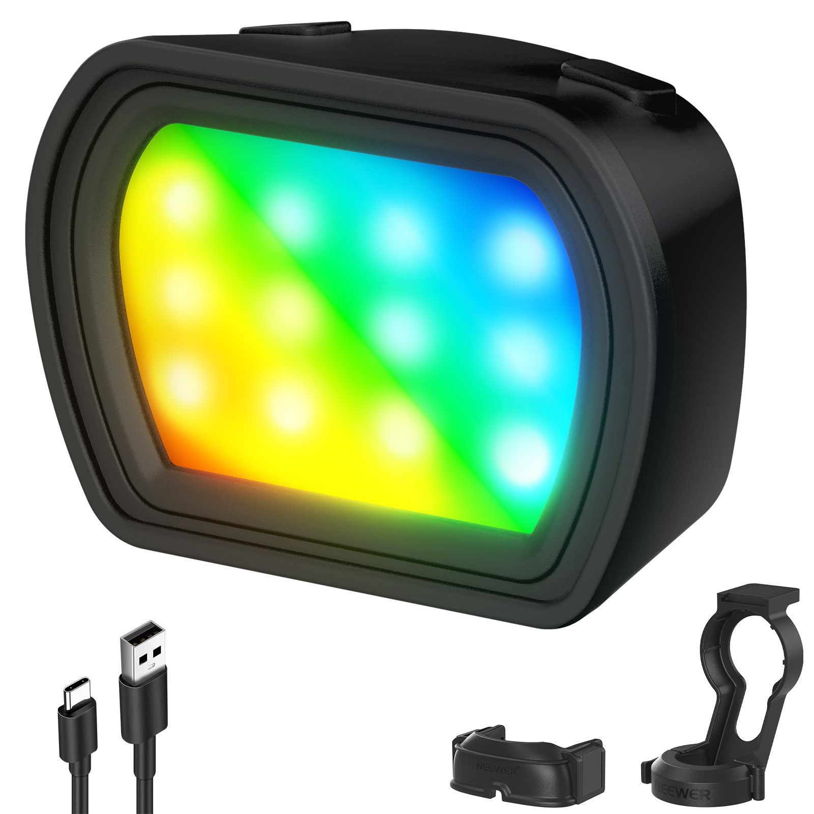 Neewer RGB Magnetic Lamp - USB-C Rechargeable LED Light for DJI OSMO Pocket 3 Gimbal Camera