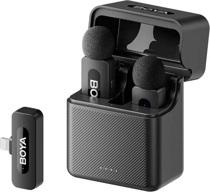 Microphone sans fil Boya BY-V3 Mini pour iPhone, vidéo, vlog, YouTube, TikTok et diffusion en direct