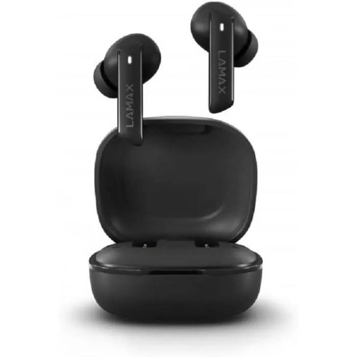 Lamax Clips ANC Bluetooth Earbuds - Black (BT 5.3) - 44-Hour Battery Life