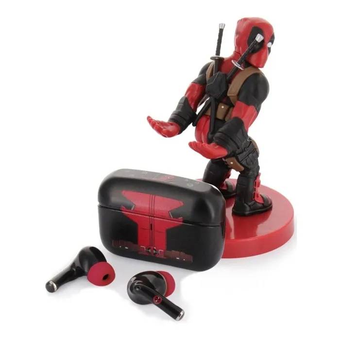 Casque de jeu Exquisit Marvel Mini avec écouteurs sans fil Deadpool TWS Buds Pro 10 cm