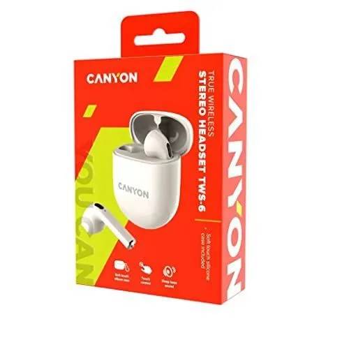 Canyon Bluetooth Headset TWS-6 - Beige - In-Ear - Wireless BT 5.3