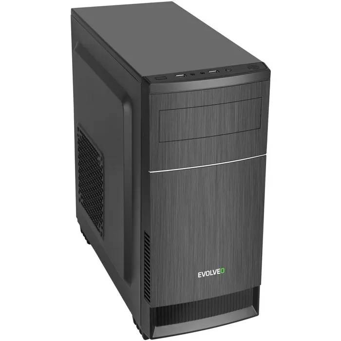 Evolveo M1 PC Case - Micro ATX - Black - USB 3.2 Gen 1 - 2x3.5 & 2x2.5