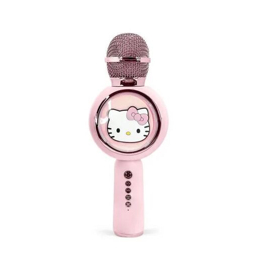 Microphone karaoké Hello Kitty PopSing avec lumières LED - Rose