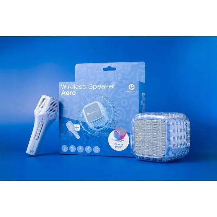 Altavoz Bluetooth de karaoke para niños PowerLocus, azul/violeta