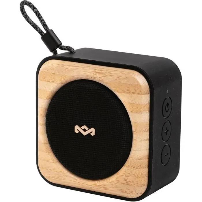 Portable Bluetooth Speaker - MARLEY - Roots - Waterproof IP67 - 10hr Battery - Black