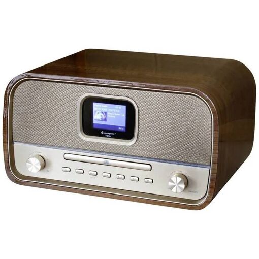 Radio de mesa Soundmaster DAB970BR1 (DAB+, FM, AUX, Bluetooth, CD, Carga de batería USB, Control remoto)