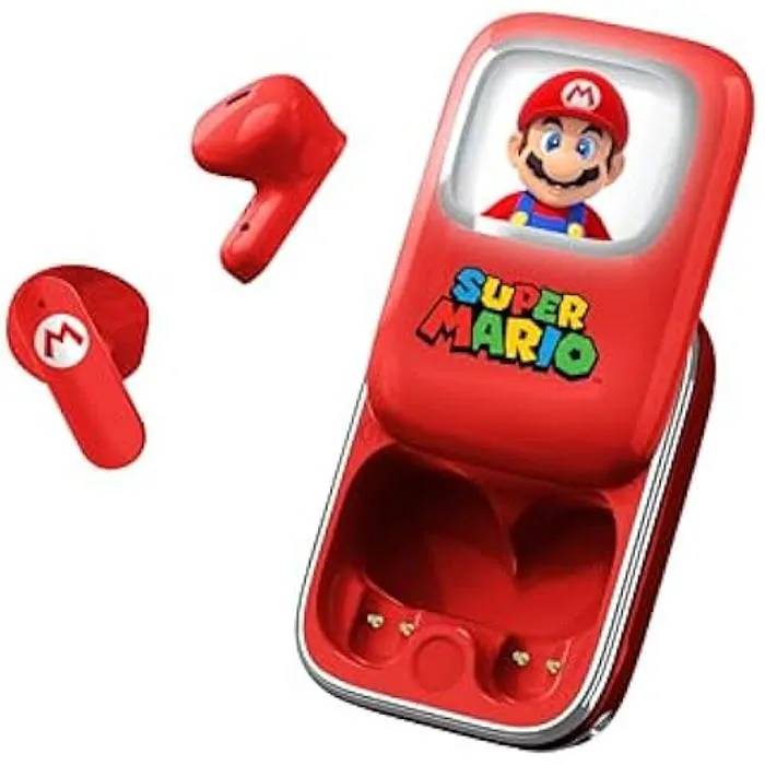 Écouteurs sans fil OTL Technologies Super Mario - Bluetooth 5.3 - Étui USB-C - Intra-auriculaires