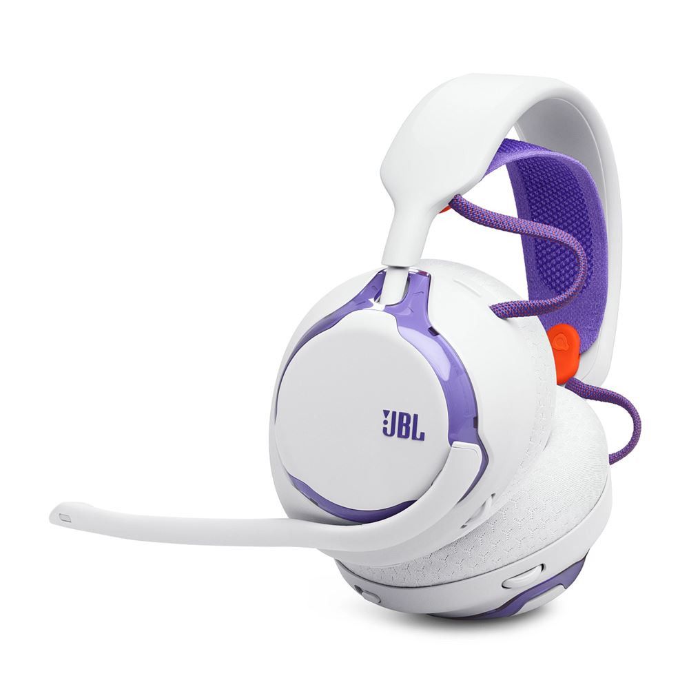 JBL Quantum 650 Wireless Circumauricular Gaming Headset - White and Violet