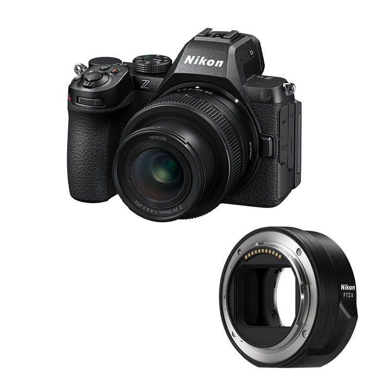 Nikon Z5 II + Lente Nikkor Z 24-50mm f/4-6.3 y adaptador FTZ II (Garantía de 3 años)