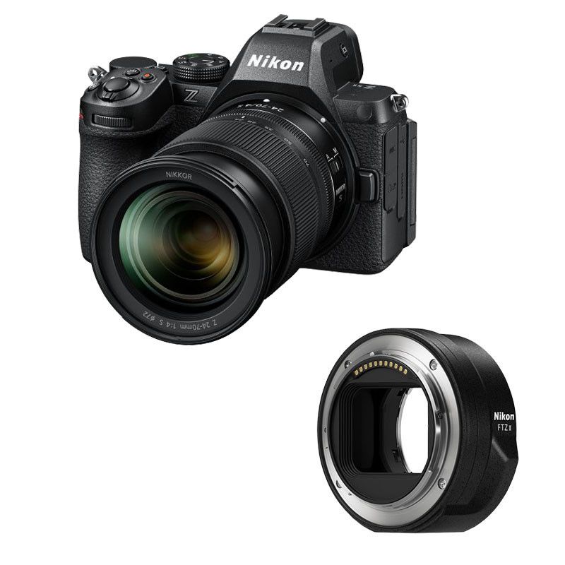 Nikon Z5 II + Lente Nikkor Z 24-70mm f/4 S + Adaptador FTZ II + Garantía de 3 años