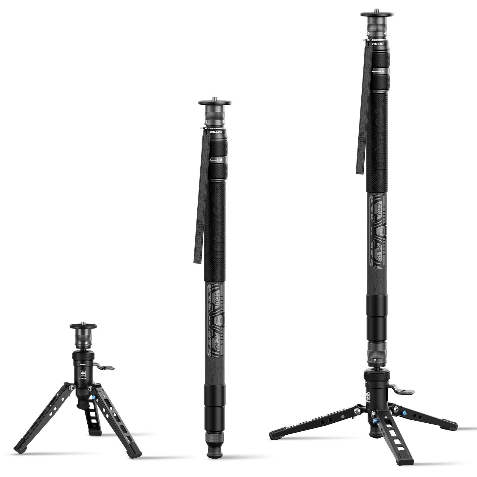 Sirui Carbon Fiber Monopod SVM-145P with Pedal Stand and Quick Lock, 145cm, Max Load 10kg